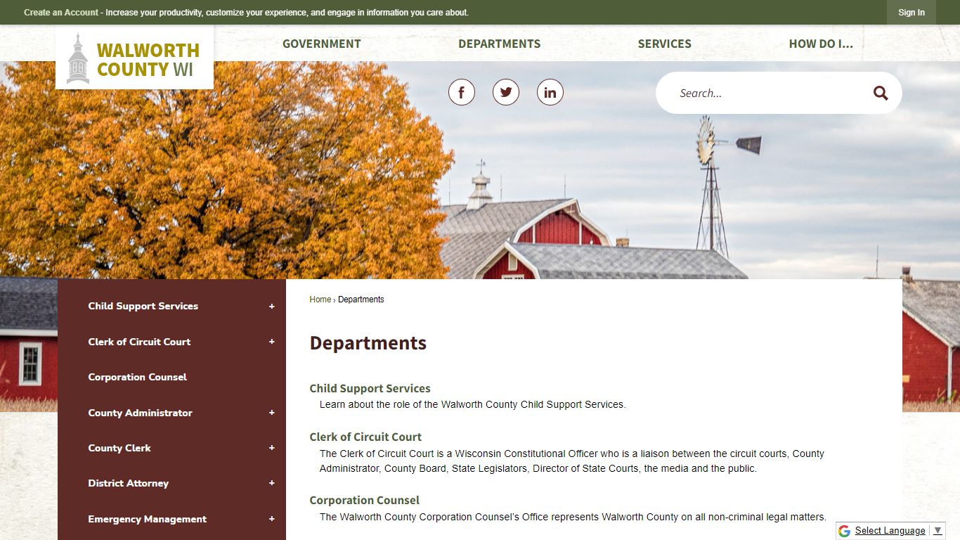 Departments | Walworth County, WI